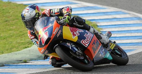 Miller durante unos entrenamientos en Jerez. Miller durante unos entrenamientos en Jerez.