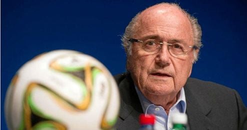 Blatter en la presentación del logotipo del Mundial de Rusia 2018. Blatter en la presentación del logotipo del Mundial de Rusia 2018.