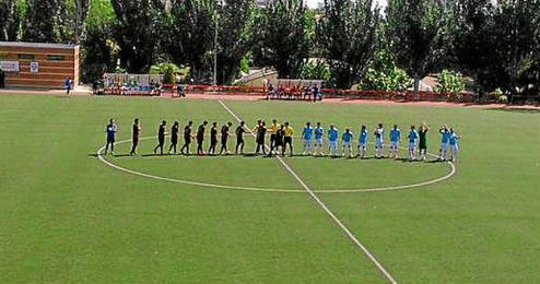 Así saltaron los jugadores al campo en el Luis Aragonés. Así saltaron los jugadores al campo en el Luis Aragonés.