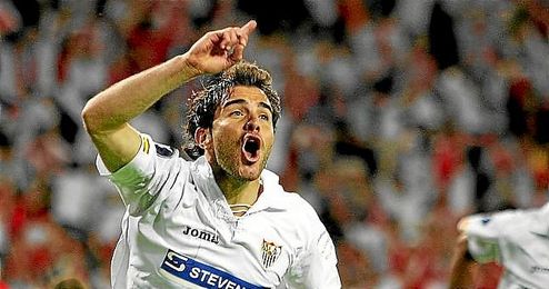 Maresca celebra uno de sus dos goles al Middlesbrough. Maresca celebra uno de sus dos goles al Middlesbrough.