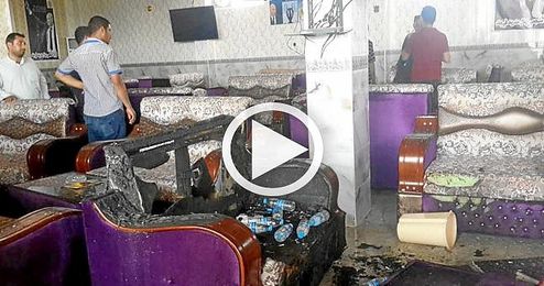 Así quedó la cafetería de Balad. Así quedó la cafetería de Balad.