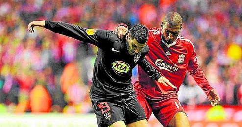 José Antonio Reyes, en la eliminatoria contra el Liverpool. José Antonio Reyes, en la eliminatoria contra el Liverpool.