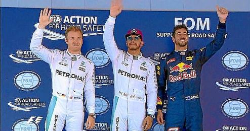 Rosberg, Hamilton y Ricciardo, los más rápidos en la calificación. Rosberg, Hamilton y Ricciardo, los más rápidos en la calificación.