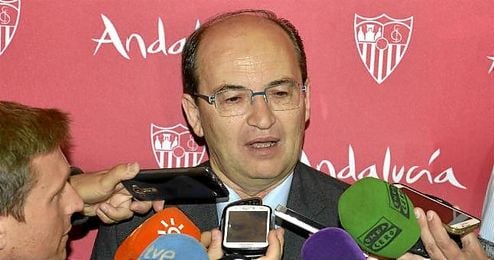 José Castro, presidente del Sevilla, en San Pablo. José Castro, presidente del Sevilla, en San Pablo.