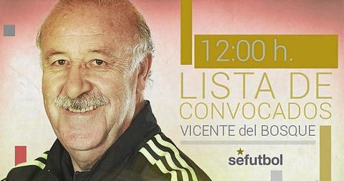 Vicente del Bosque comparece hoy a las 12:00 h. Vicente del Bosque comparece hoy a las 12:00 h.