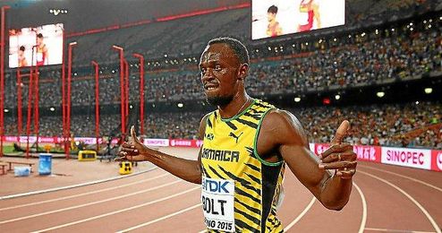 Bolt, celebra la victoria Bolt, celebra la victoria