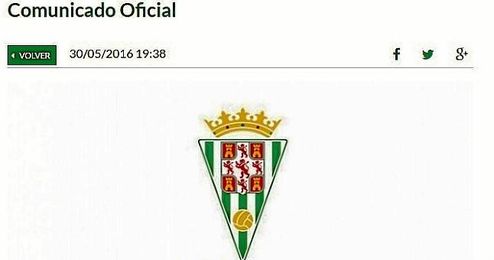 Comunicado oficial Comunicado oficial