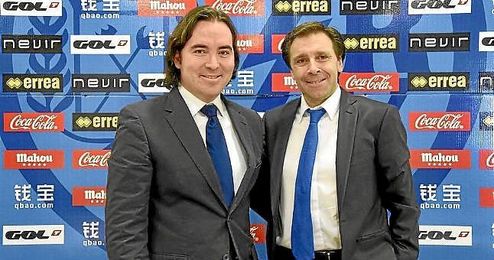 Felipe Miñambres junto al presidente del Rayo Martín Presa. Felipe Miñambres junto al presidente del Rayo Martín Presa.