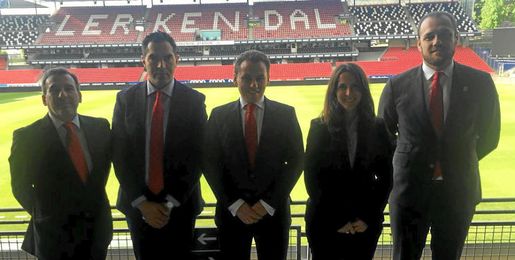 La delegación del Sevilla en Noruega. La delegación del Sevilla en Noruega.