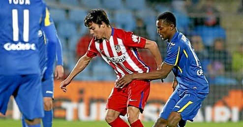El colchonero Óliver Torres, con el Getafe. El colchonero Óliver Torres, con el Getafe.