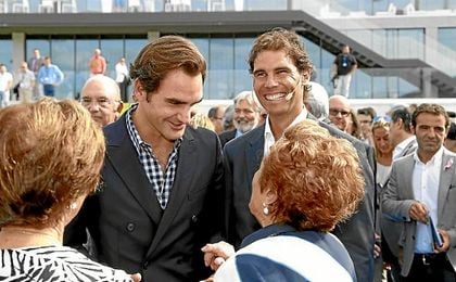 Nadal y Federer, hoy en la inauguración de la Academia de Rafa en Mallorca. Nadal y Federer, hoy en la inauguración de la Academia de Rafa en Mallorca.