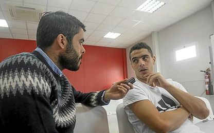 Ben Yedder, durante un momento de la entrevista con ED. Ben Yedder, durante un momento de la entrevista con ED.