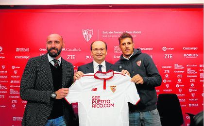 Presentación de Stevan Jovetic como jugador del Sevilla FC. Lince. Presentación de Stevan Jovetic como jugador del Sevilla FC. Lince.
