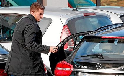 Lucas Hernández, a su llegada a los juzgados de Majadahonda. Lucas Hernández, a su llegada a los juzgados de Majadahonda.