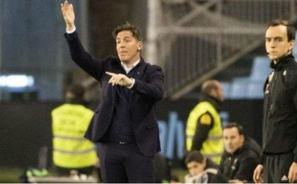 Berizzo, durante un partido del Celta. Berizzo, durante un partido del Celta.