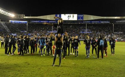 Los jugadores del conjunto vitoriano celebrando su pase a la final de Copa. UESyndication. Los jugadores del conjunto vitoriano celebrando su pase a la final de Copa. UESyndication.