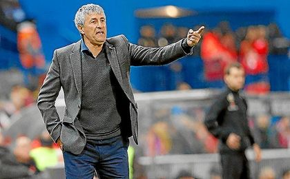 Setién, en un partido con la UD Las Palmas. Setién, en un partido con la UD Las Palmas.
