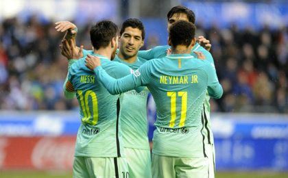 Suárez, con 18 tantos, es el máximo goleador en solitario de LaLiga. UESyndication. Suárez, con 18 tantos, es el máximo goleador en solitario de LaLiga. UESyndication.