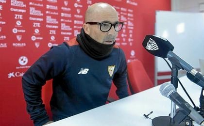 Jorge Sampaoli, en rueda de prensa. Jorge Sampaoli, en rueda de prensa.