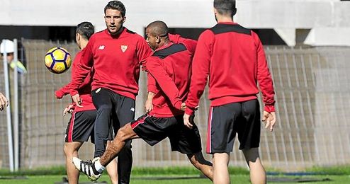 Imagen del entrenamiento de este miércoles. Imagen del entrenamiento de este miércoles.