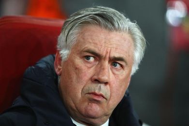 Ancelotti contento por la clasificación. Ancelotti contento por la clasificación.