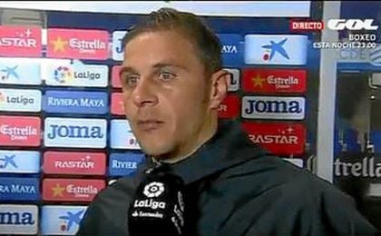 Joaquín ofrece sus explicaciones tras el partido. Joaquín ofrece sus explicaciones tras el partido.