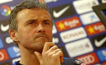 Luis Enrique defiende a Piqué. Luis Enrique defiende a Piqué.