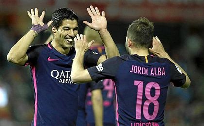 Suárez fue el autor del 1-0. Suárez fue el autor del 1-0.