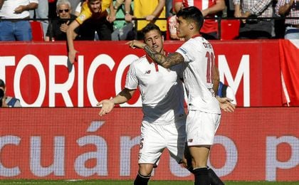 Correa anotó el tercero del Sevilla. Correa anotó el tercero del Sevilla.