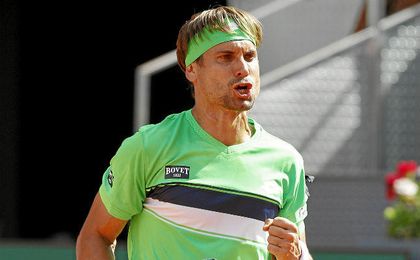 Ferrer, tras vencer en su partido ante Kukushkin. Ferrer, tras vencer en su partido ante Kukushkin.