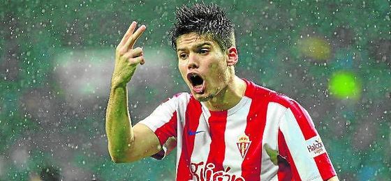 Meré, en un partido con el Sporting. Meré, en un partido con el Sporting.