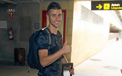 El lateral, a su llegada a Sevilla. El lateral, a su llegada a Sevilla.