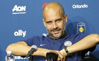 Guardiola, satisfecho con el resultado logrado por su equipo ante el campeón de Europa. Guardiola, satisfecho con el resultado logrado por su equipo ante el campeón de Europa.