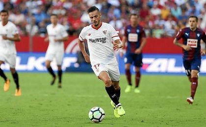 Sarabia, el protagonista destacado del Sevilla-Eibar. Sarabia, el protagonista destacado del Sevilla-Eibar.