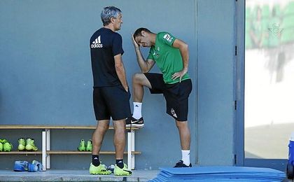 Joaquín, en el entrenamiento de este lunes. Joaquín, en el entrenamiento de este lunes.