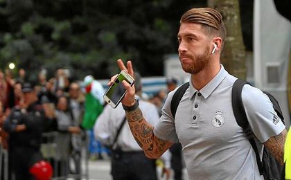 Ramos, a su llegada a Anoeta. Ramos, a su llegada a Anoeta.