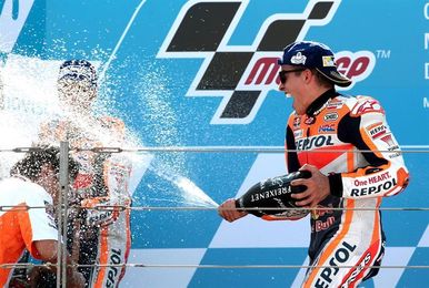 Pleno español en el podio de MotoGP, los líderes no fallan Pleno español en el podio de MotoGP, los líderes no fallan
