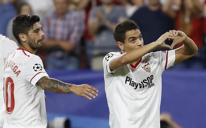 Ben Yedder, "muy contento" por su triplete y por la victoria del equipo Ben Yedder, "muy contento" por su triplete y por la victoria del equipo