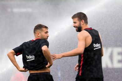 Jordi Alba se reincorpora al trabajo con el grupo Jordi Alba se reincorpora al trabajo con el grupo
