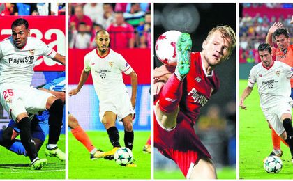 Los argentinos Gabriel Mercado y Guido Pizarro, junto al alemán Geis y el internacional español Sergio Escudero son las cuatro alternativas que baraja Berizzo. Los argentinos Gabriel Mercado y Guido Pizarro, junto al alemán Geis y el internacional español Sergio Escudero son las cuatro alternativas que baraja Berizzo.