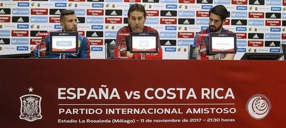 Lopetegui: "Costa Rica está asentado en la parte noble del fútbol mundial" Lopetegui: "Costa Rica está asentado en la parte noble del fútbol mundial"