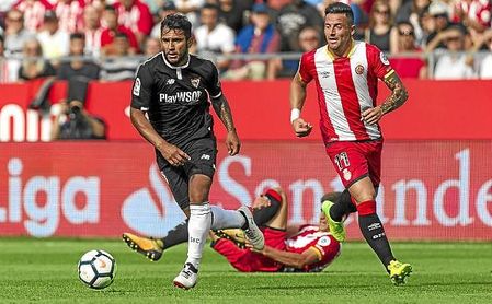 Montoya, en el Girona-Sevilla en Montilivi. Montoya, en el Girona-Sevilla en Montilivi.