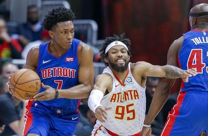 91-105. Ante los Hawks, Drummond aporta un doble-doble y acaba con la racha perdedora de los Pistons 91-105. Ante los Hawks, Drummond aporta un doble-doble y acaba con la racha perdedora de los Pistons
