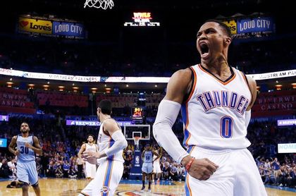 112-107. Westbrook anota 31 puntos y los Thunder logran el quinto triunfo seguido 112-107. Westbrook anota 31 puntos y los Thunder logran el quinto triunfo seguido