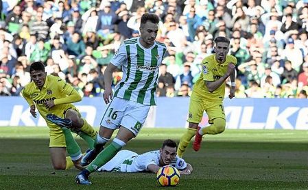Loren, en el partido ante el Villarreal. Loren, en el partido ante el Villarreal.