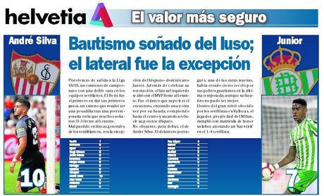 Bautismo soñado de André Silva; Junior, la excepción en el Betis Bautismo soñado de André Silva; Junior, la excepción en el Betis