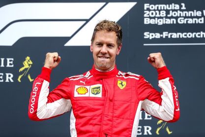 Vettel impone la ley del Ferrari en un caótico inicio en Spa Vettel impone la ley del Ferrari en un caótico inicio en Spa