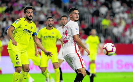 André Silva en un lance contra el Villarreal. André Silva en un lance contra el Villarreal.