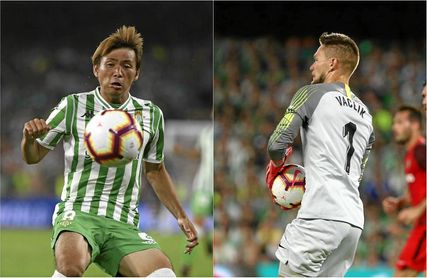 Inui y Vaclik, dos de los debutantes de anoche en un derbi sevillano. Inui y Vaclik, dos de los debutantes de anoche en un derbi sevillano.