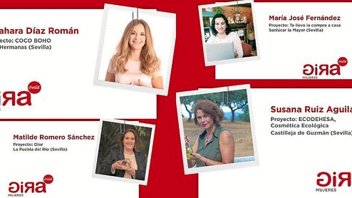Cuatro sevillanas, finalistas de la segunda edición del programa de emprendimiento gira mujeres de Coca-Cola Cuatro sevillanas, finalistas de la segunda edición del programa de emprendimiento gira mujeres de Coca-Cola